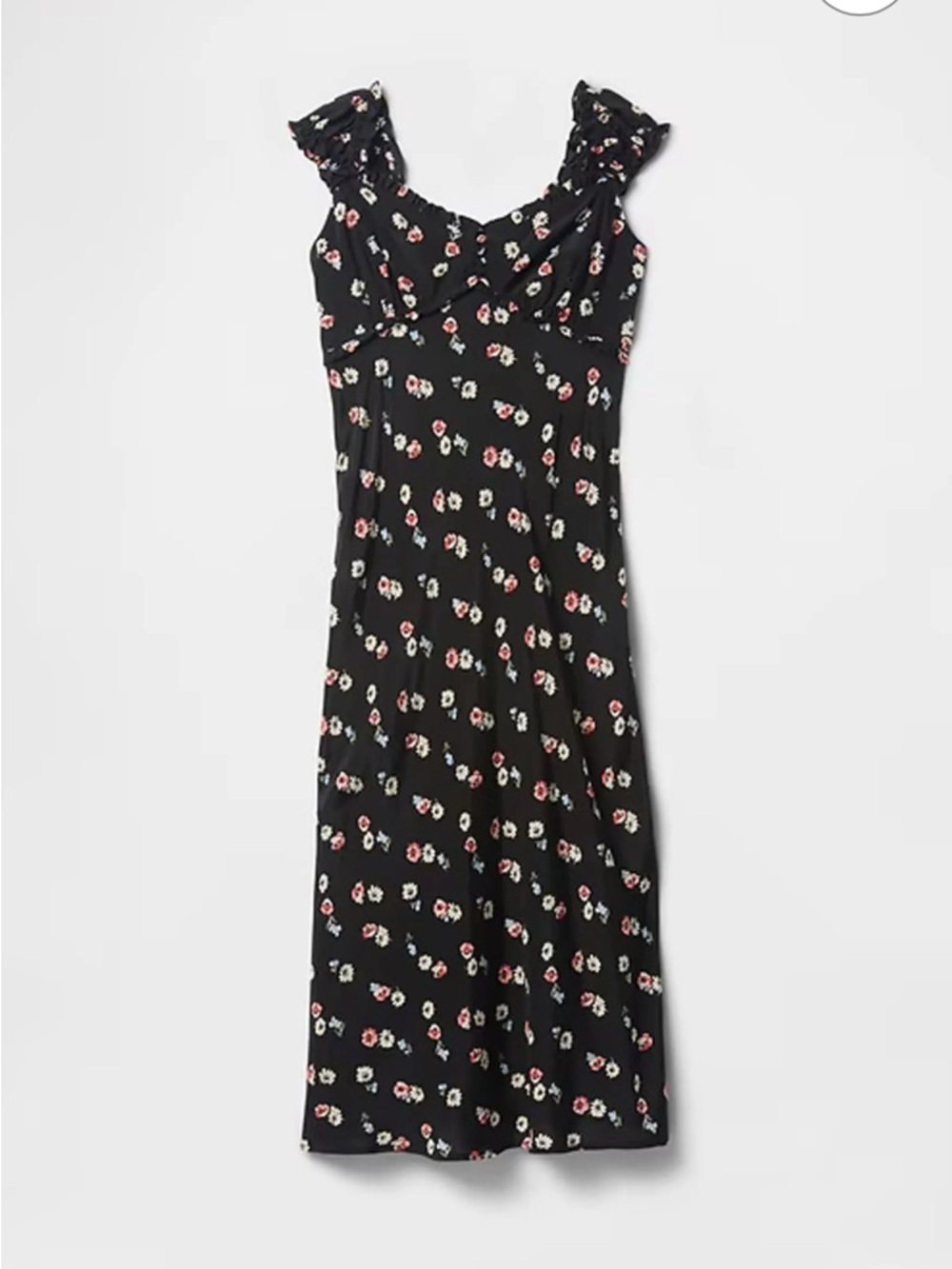 NWT Gap Floral Milkmaid Midi Dress Cottagecore Puff Sleeve Smocked M - Picture 9 of 12